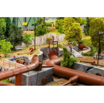Modelová železnice H0 - velká sada potrubí