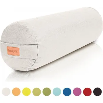 podložka na cvičení Gorilla Sports Polštář na jógu 65 x 20 cm, pískový