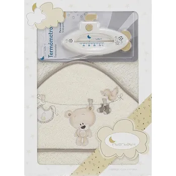 Osuška froté + teploměr Interbaby Barva: KRÉMOVÁ