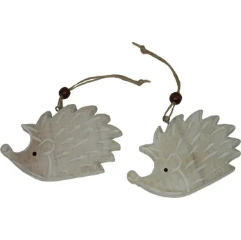 Dřevěná dekorace - ježci 2ks 9cm 2001401