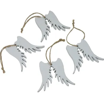 Vánoční dekorace Dekorace závěsná křídla 6 cm - 4 ks 3001408