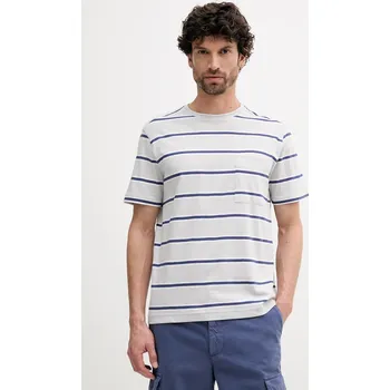 Pánské tričko Tričko s příměsí lnu United Colors of Benetton 32UZU10A7 šedá 09X, vel. XXL