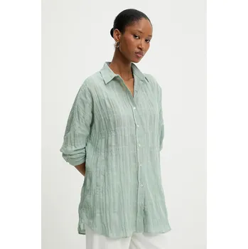 Bavlněná košile Answear.LAB 33309.tos zelená 77X, vel. S/M