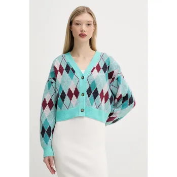 Dámská móda Kardigan Tommy Jeans DW0DW21180 tyrkysová 66A, vel. M