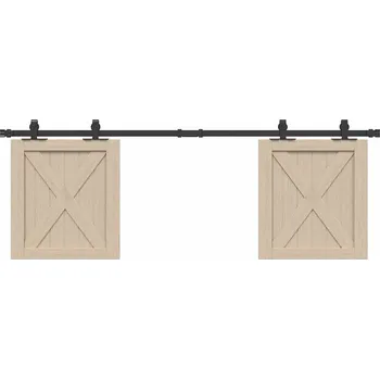 Tesařské kování vidaXL Kování pro posuvné dveře skříně 152 cm uhlíková ocel [4009674] Barva: Černá