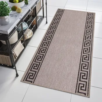 Koberec Běhoun na míru MESSY - pruhy 3 - béžový Rozměr koberce: 120 cm