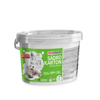 barva na zeď Colorlak Prointeriér sádrokarton 5kg C1000 bílá