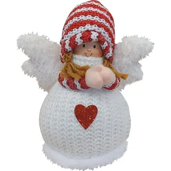 Vánoce Andělka buclatá se srdcem 25 cm 3000106