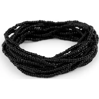 Šperk Pružné náramky z rokajlu sada 12 ks, barva 6 černá