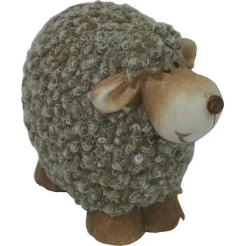 Dekorace keramická ovečka hnědá 4000318