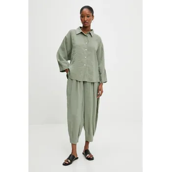 Dámské kalhoty Košile a kalhoty Answear.LAB dámská, zelená barva 50957.tos 77X, vel. S/M