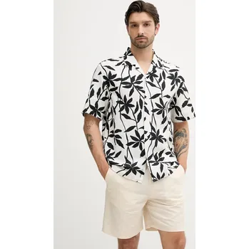 Pánská košile Košile Calvin Klein pánská, bílá barva, relaxed, LV04LB157G 00A, vel. XL