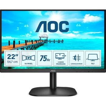 Počítač AOC B2 22B2H počítačový monitor 54,6 cm (21.5") 1920 x 1080 px Full HD LED Černá
