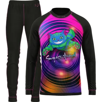 Set dětského termoprádla Set dětského funkčního prádla ŠKLÍBA černá Bamboo Ultra - Růžová / 120