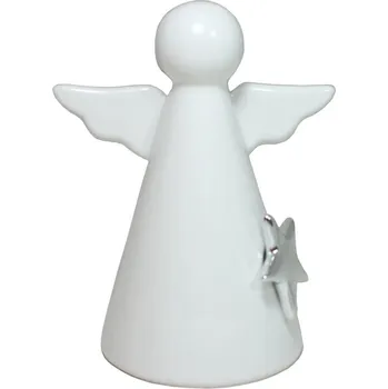 Vánoční dekorace Goba s.r.o. 3130002 anděl keramický 13.5 cm bílá