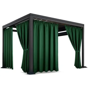 Sprchový závěs Zahradní závěs do altánku na tunel ZMOT - 08 tmavě zelený Rozměr závěsu: 155x200cm