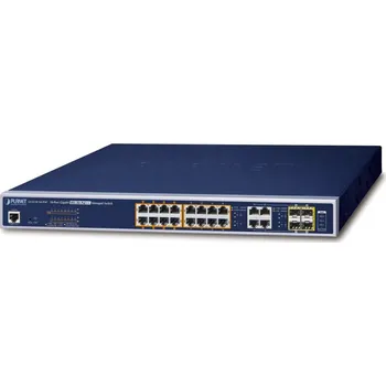 Switch Planet GS-4210-16UP4C L2 switch, 20x1Gb, 4x1Gb SFP, 16x PoE 802.3bt 400W