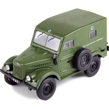 autíčko DeAgostini GAZ-69 Veterinární služba 1:43 - Auto ve službě časopis s modelem #36 GAZ 69 - Veterinární služba - kovový model auta