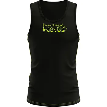 Dětský funkční nátělník T-REX černá Bamboo Ultra - Žlutá neon / 100