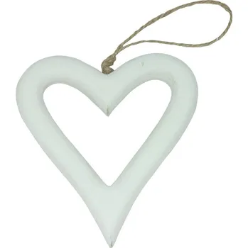 Dekorace srdce dřevěné závěsné 2001305
