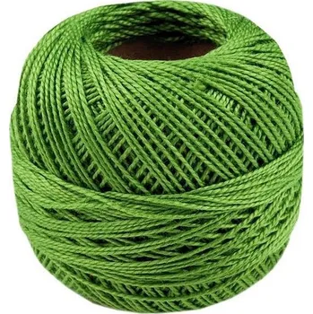 Příze Vyšívací příze Perlovka Niťárna, barva 6162 Bright LimeGreen