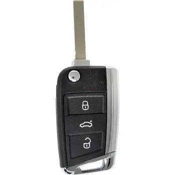 Autoklíč Obal autoklíče VAG MQB HU162 černo stříbrný 3tl. VW, Škoda, Seat