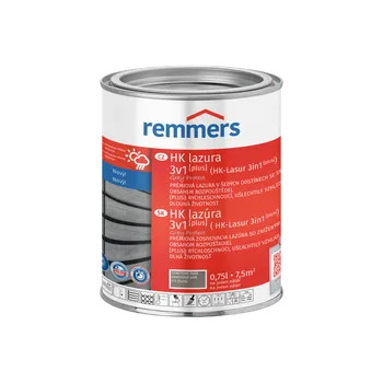 Lak na dřevo Remmers - HK Lazura 3v1 Grey Protect [plus] Barva: Graphitgrau / Grafitová šedá, Objem: 0,75l