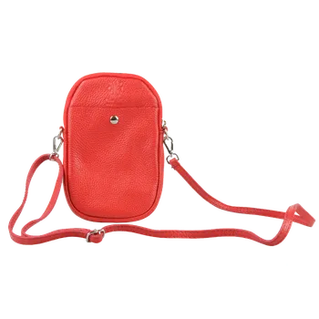 Kabelka NovaKabelka.cz Kožená italská crossbody kabelka Cellulare Rossa