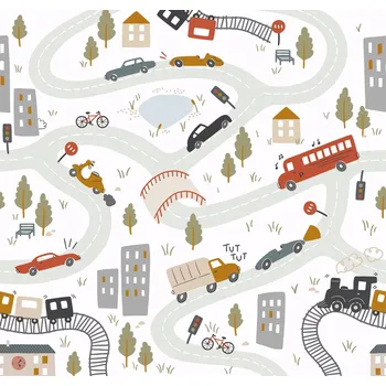 Tapeta Dětská vliesová fototapeta na zeď, auta, RB383, Daydreamers, Grandeco