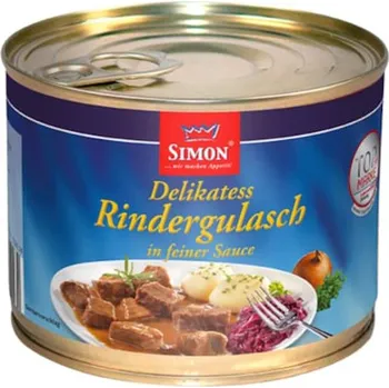 Konzervované maso Simon delikátní hovězí guláš 500g