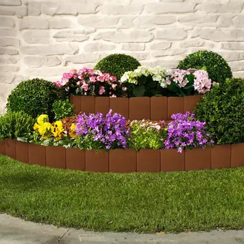 Zahradní obrubník RUCO Zahradní palisáda, hladká, hnědá, 10 ks 491667