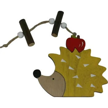 Zahradní dekorace Závěsná dřevěná dekorace ježek 11cm 2001417