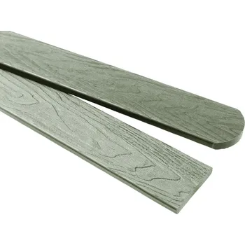Plotovka Plotové prkno WPC 3D oboustranný dřevodekor - light grey oblá 71 x 11 x 1500 mm