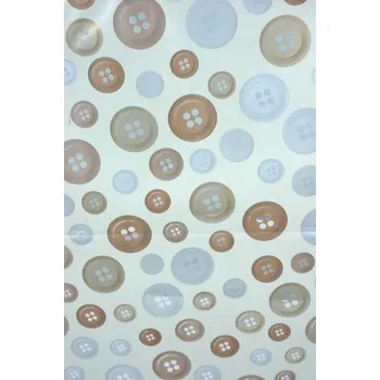 Dárková taška Hliníkový šáček 20*35 cm Knoflíky krémový 5ks 8800131