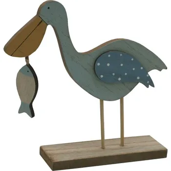Dekorace Pelikán s rybou 16 cm 2001606