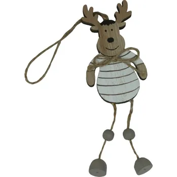 Vánoční dekorace Dekorace závěsná sobík pruhovaný 3001178