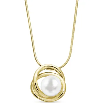 Řetízek PARIS 2392 Řetízek z chirurgické oceli pozlacený s perlou Ellami