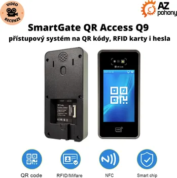 Zabezpečovací technika SmartGate QR Access Q9 - přístupový systém na QR kódy, RFID karty i hesla