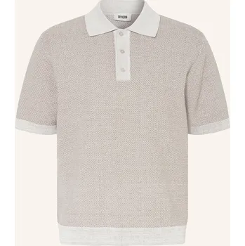 Drykorn Pánská Úpletová Polokošile Tamian Relaxed Fit, hnědá, M