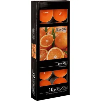 Svíčka Svíčky vonné čajové 10 ks Pomeranč 9000154