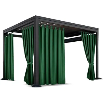 Sprchový závěs Zahradní závěs do altánku na poutkách ZMOS - 08 tmavě zelený Rozměr závěsu: 155x200cm