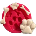 Cesil Silikonová forma Tlapky a kosti dortis