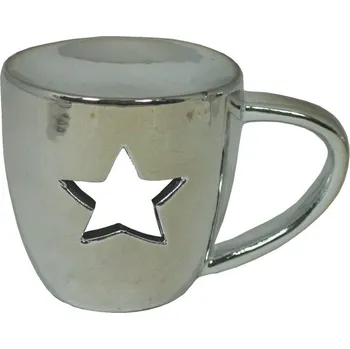 Aroma lampa Aroma lampa hrnek stříbrný hvězda 12cm 9000307