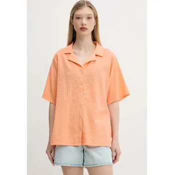 Dámská košile Bavlněná košile Rip Curl CALA VADELLA dámská, oranžová barva, relaxed, s klasickým límcem, 05FWSH 20X, vel. M