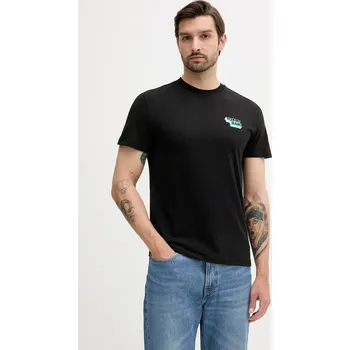 Pánské tričko Bavlněné tričko Tommy Jeans pánské, černá barva, s potiskem, DM0DM21539 99X, vel. M