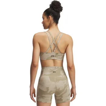 Podprsenka Dámská sportovní podprsenka bez výztuže Under Armour PJT RCK BRALETTE W béžová 1389707-299 - L | UK 10,5 | US 11,5