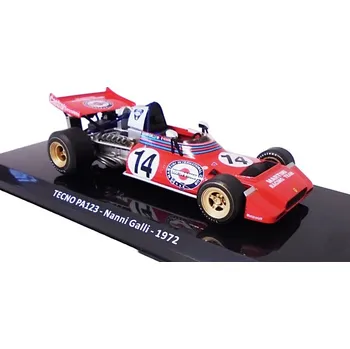 autíčko Centauria Tecno PA123 #14 Season 1972 Nanni Galli 1:24 - časopis s modelem Tecno PA123 - kovový model