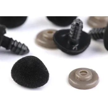 Čumák sametový s pojistkou 11x14 mm, malé, 1 černá
