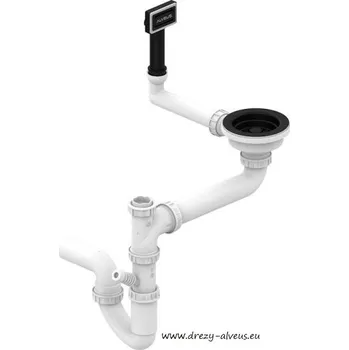 Sifon Alveus sifon 1x 3 1/2\" s vertikálním přepadem Black