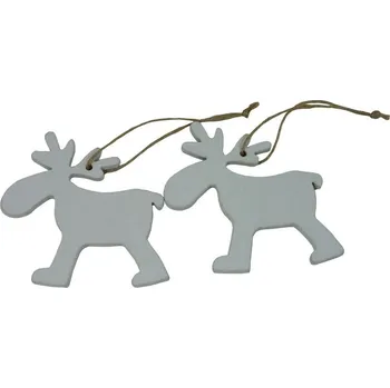 Vánoční dekorace Dekorace závěsná sob 9 cm -2 ks 3001390